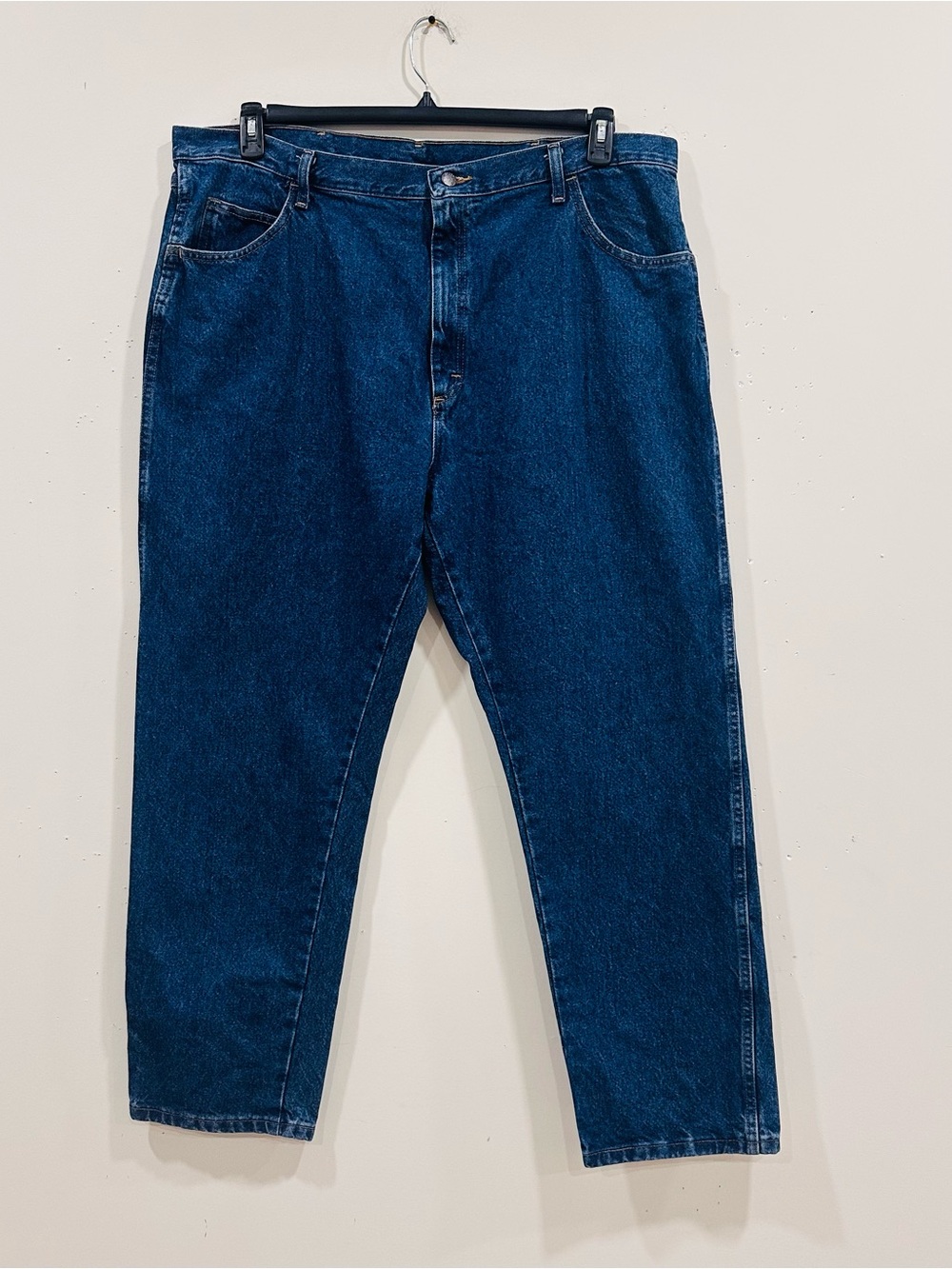 NWT Wrangler Rustler Classic Men's Relaxed Fit Jeans Blue Heavyweight Size 42x30